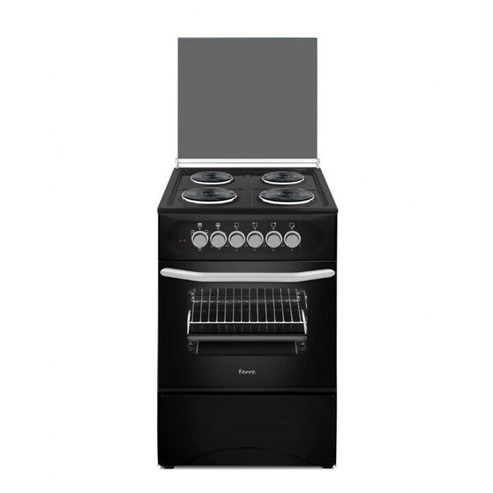 Ferre - 500mm Black 4 Plate Electric Free Standing Oven