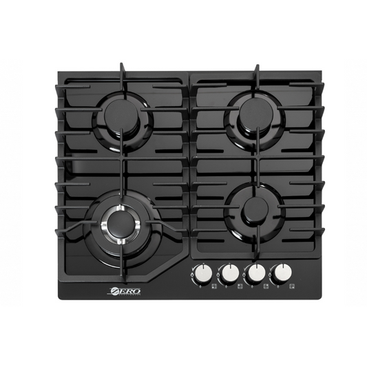 Zero Appliances 4 Burner Black Hob Glass Hob