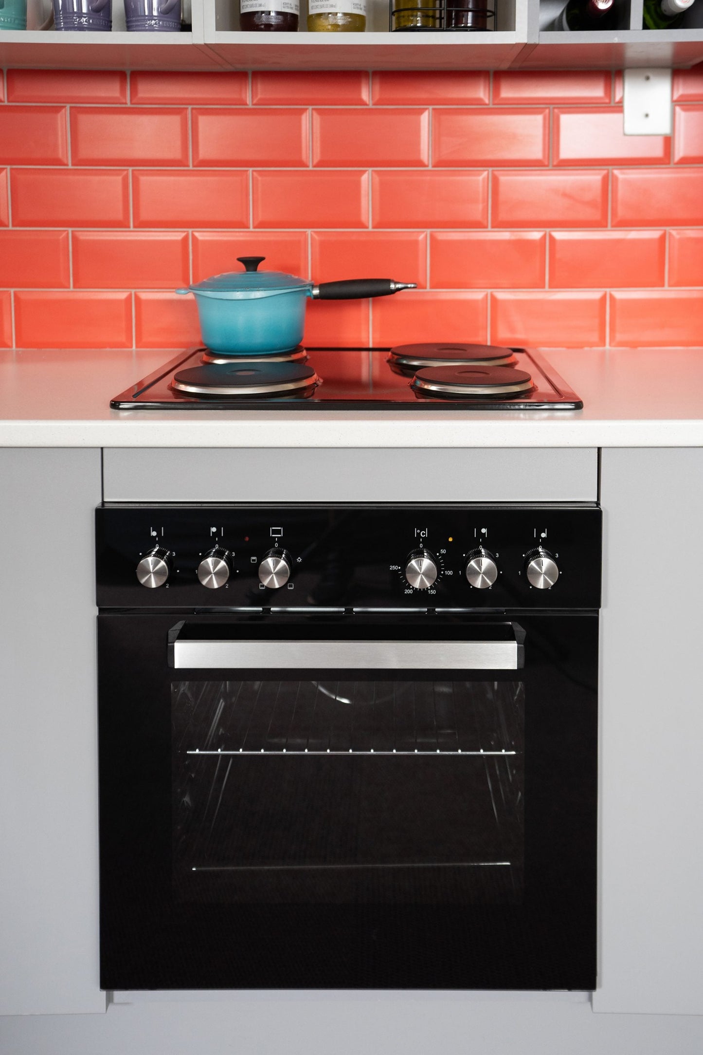 Falco -60cm Black Oven and Solid Hob Set