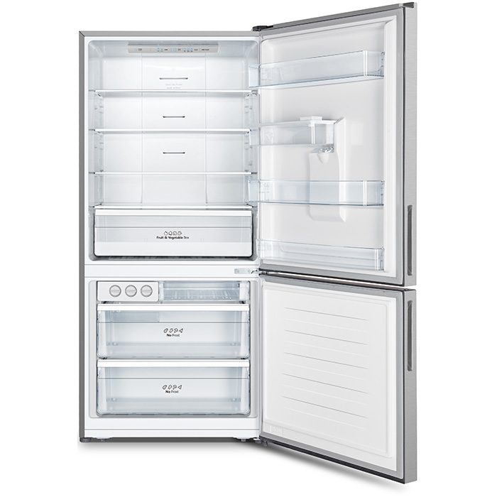 Hisense 458L Brushed Stainless Steel, Bottom Freezer With Water Dispenser, A+,No Frost- H610BS-WD