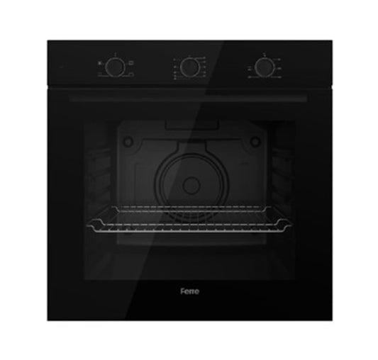 Ferre  60cm 4 Function Electric Built in Oven Black Glass- FBBO401