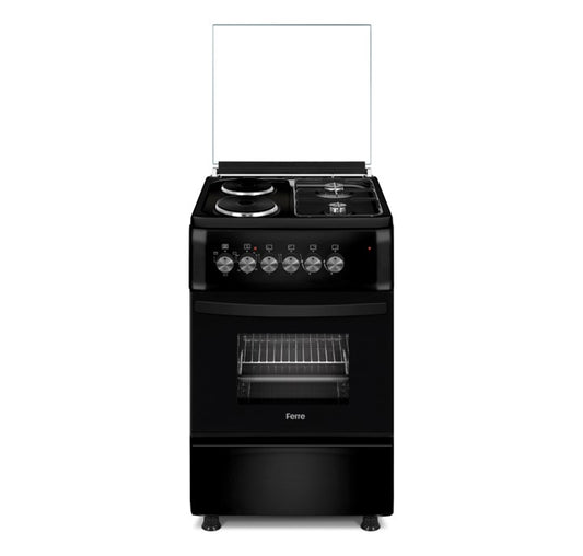 Ferre 50x60 Free Standing Gas/Electric Cooker Black- F5S22E3.FD.B