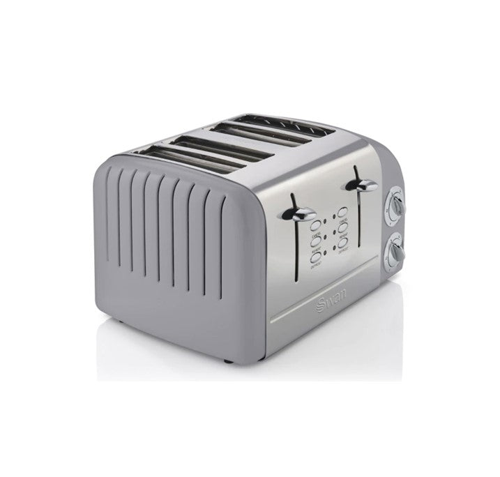 Swan Retro Grey 4 Slice Toaster-SRT6G