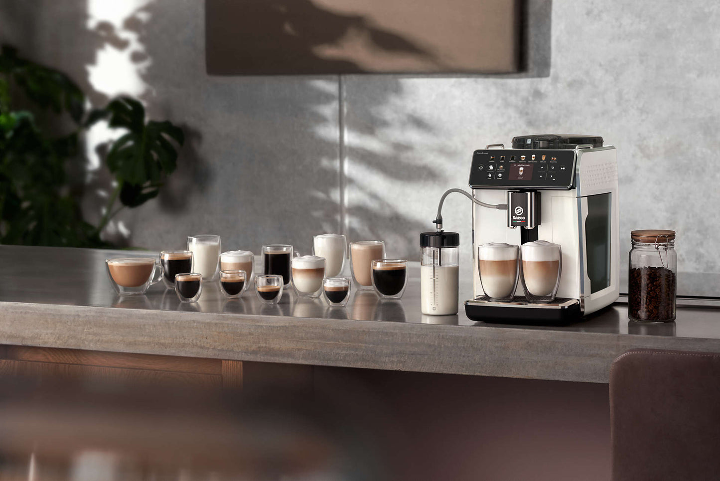 Philips Saeco GranAroma Fully Automatic Espresso Machine - White- SM6580/20