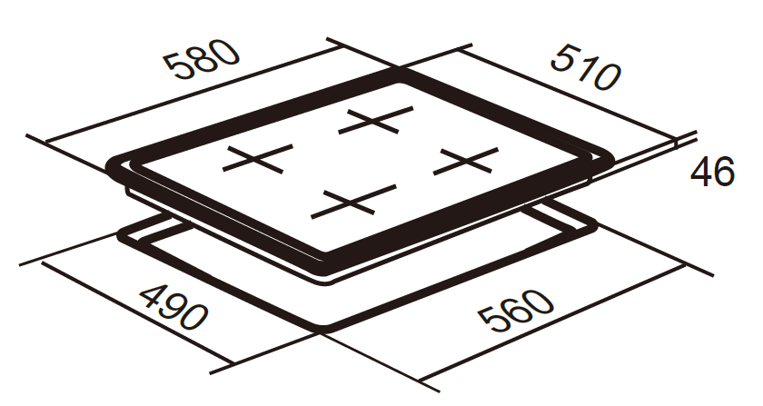 Falco 60cm Ceramic Hob- FAL-SSCH-60