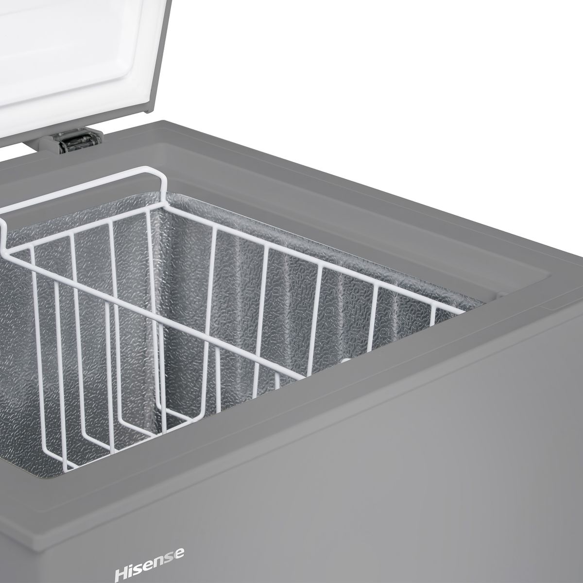 Hisense 142L Chest Freezer, Silver, A Class,With Sprung Hinge-H175CFS