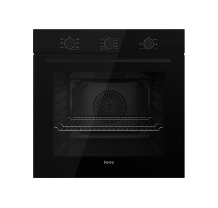 Ferre 60cm 7 Function Electric Built in Oven Black Glass- FBBO701