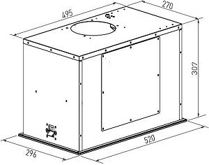 Falco 52cm Fully Integrated Glass Extractor- FAL-52-BIG