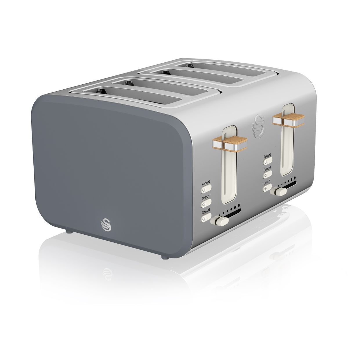 Swan Nordic 4 Slice S/S Toaster with Rubberised Finish-SNT4G