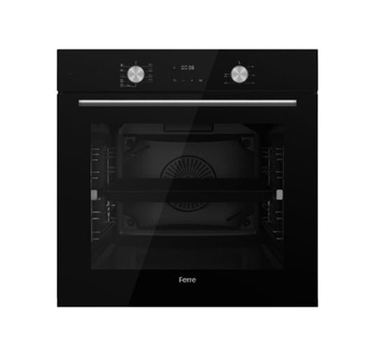 Ferre 60cm 9 Function Electric Built in Oven Black Glass- FBBO900