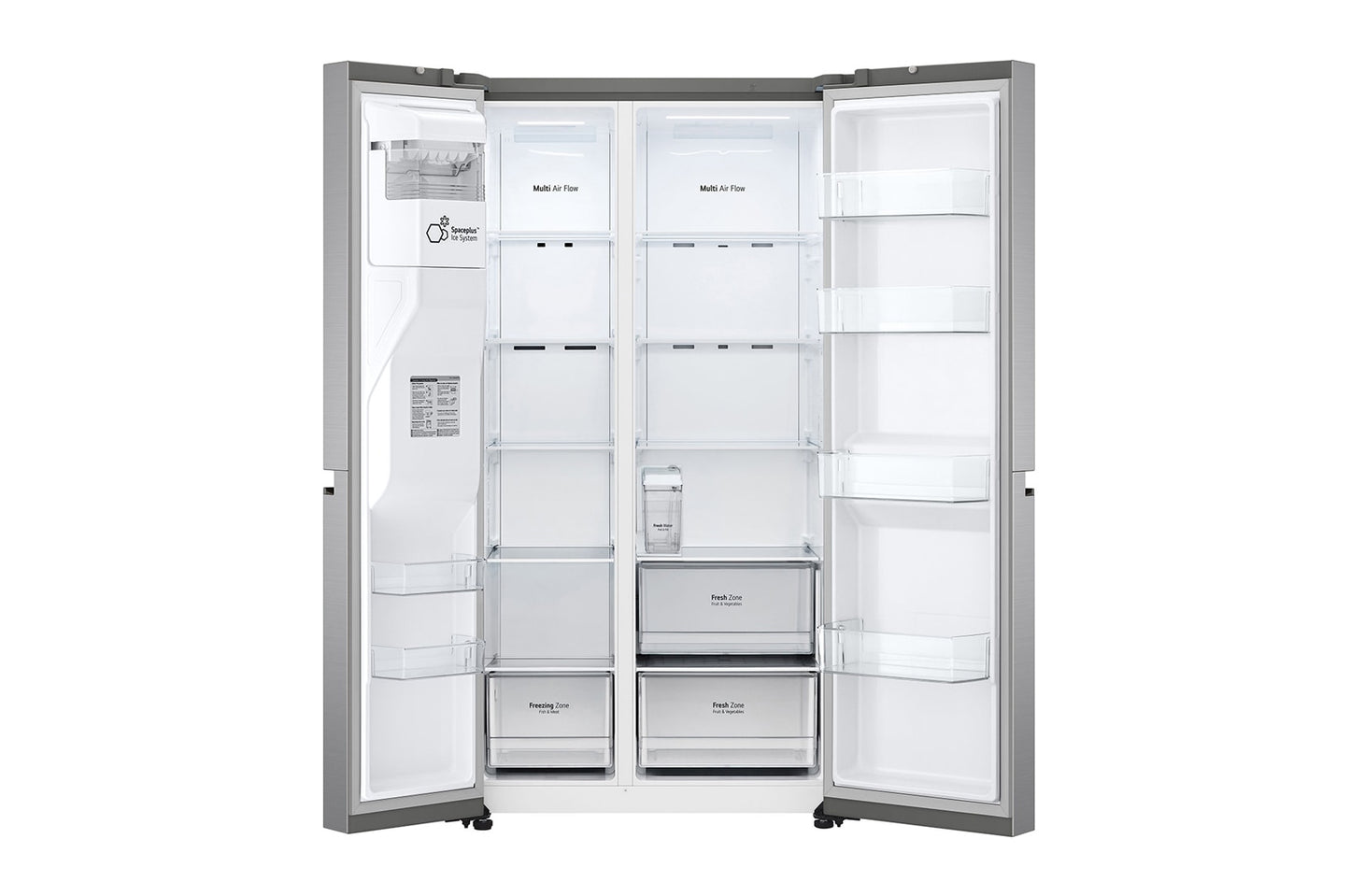 LG 617L Nett Side By Side Fridge With Water & Ice Dispenser - Platinum Silver 3-GC-L257SLXL.APZQESA