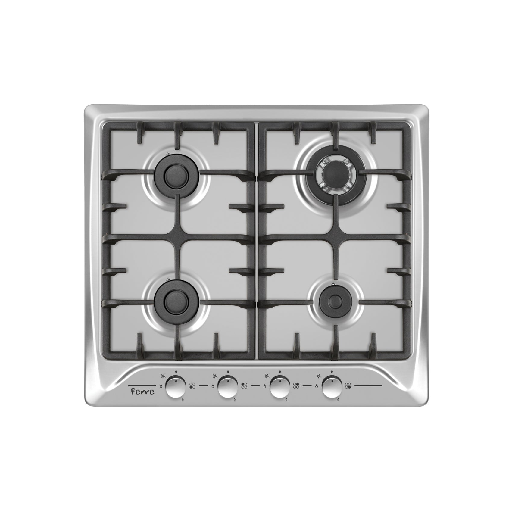 Ferre 60cm Gas Hob Inox- B-640.I1WB