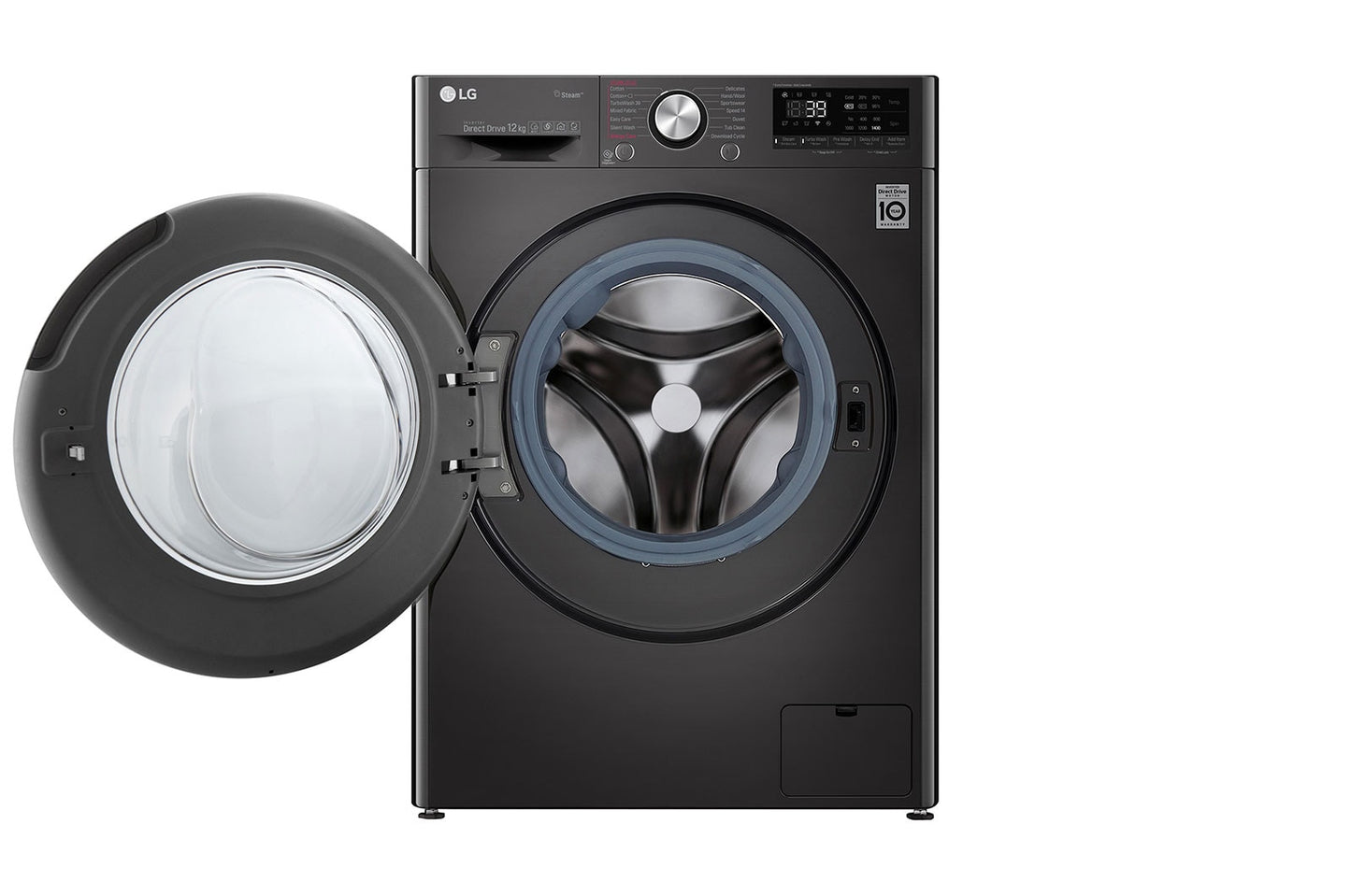 LG 12Kg Front Loader Washing Machine - Black Steel-F4V9BWP2E.ABLQESA