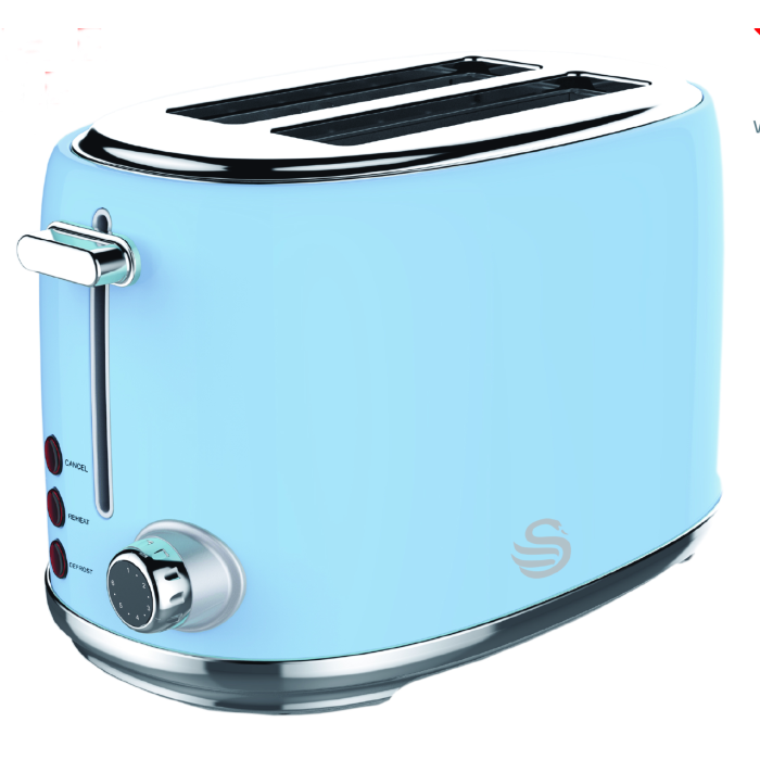 Swan Blue Retro 2 Slice Toaster- ST01BL