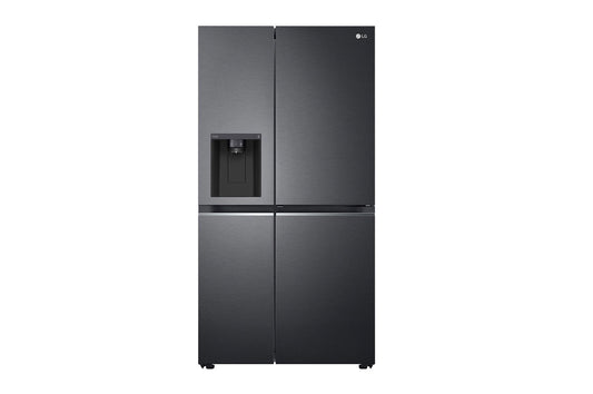 LG Side by Side Refrigerator, Uvnano™, Door Cooling, Multi AirFlow,  Smart ThinQ, Matte Black Steel-GC-L257SQSL.AMCQESA