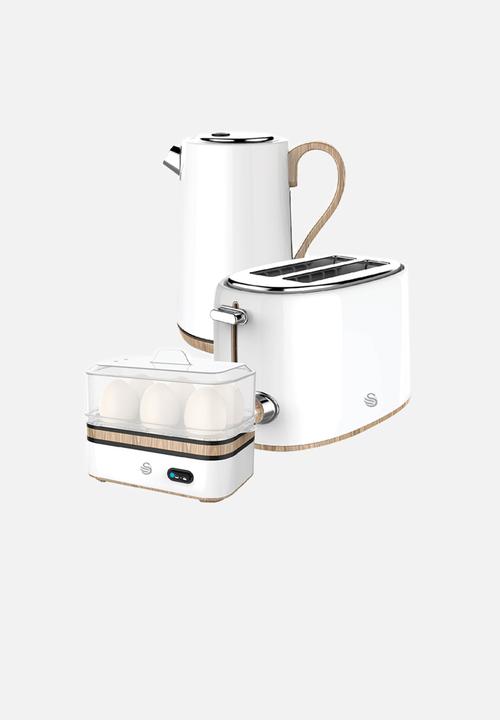 Swan White Wooden Breakfast Pack-SWTP1W