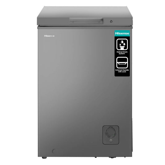 Hisense 97L Chest Freezer, Silver , A Class,With sprung hinge- H125CFS