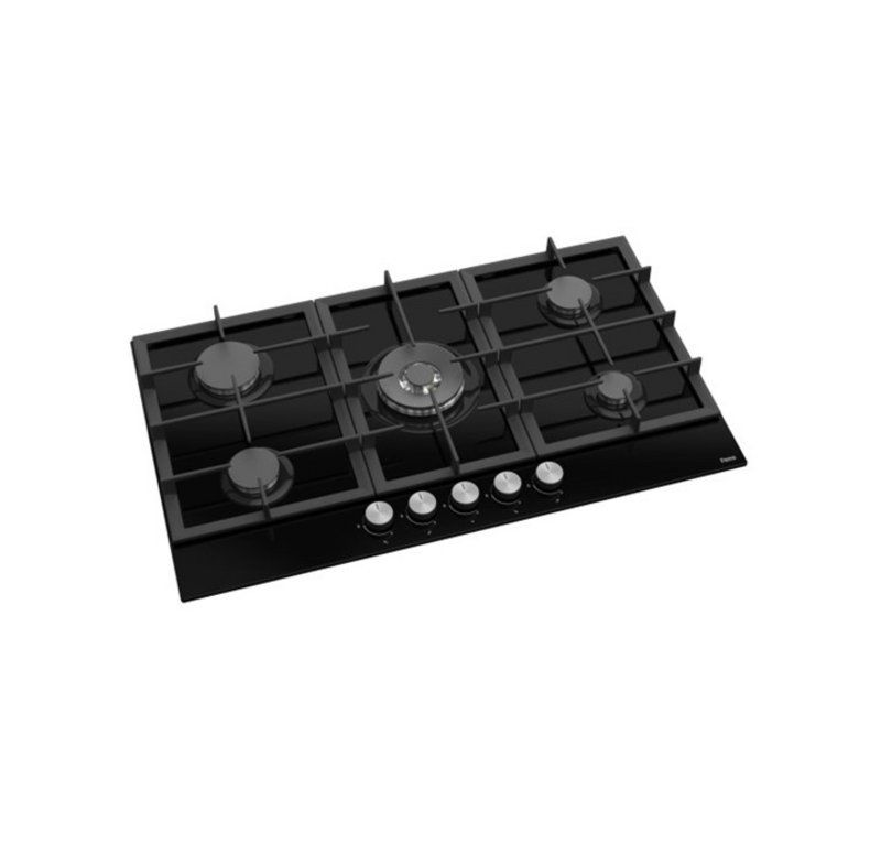 Ferre 90cm Gas Hob Black Glass- BL045