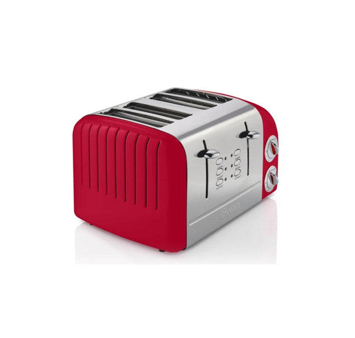 Swan Retro Red 4 Slice Toaster-SRT6R