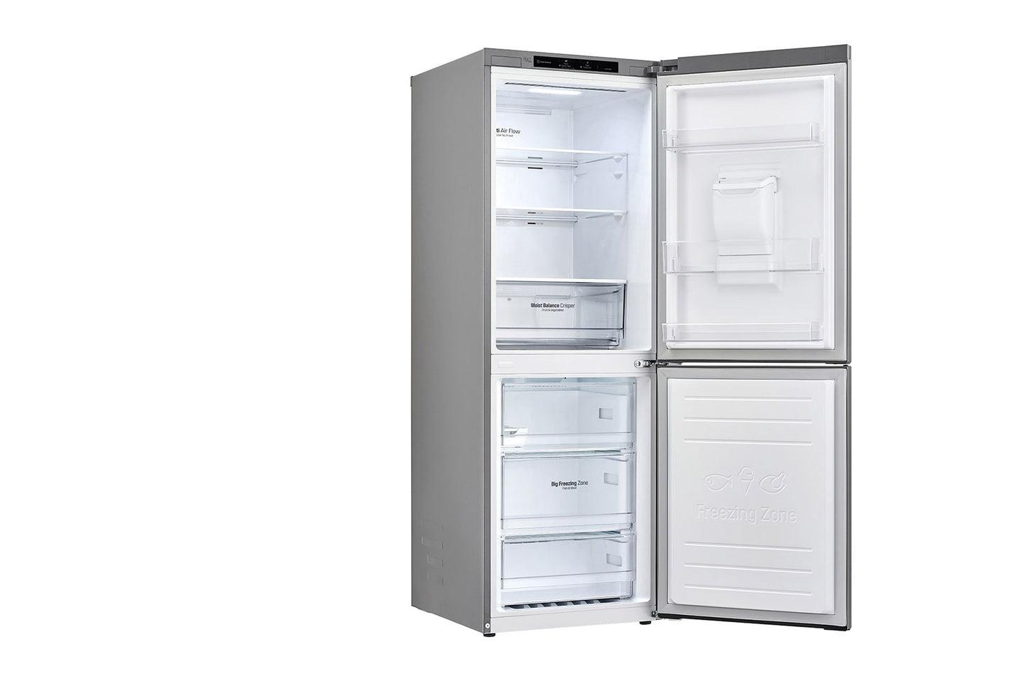 LG 301L Nett Bottom Mount Combi Fridge with Water Dispenser - Platinum Silver-GC-F369NLJM.APZQESA