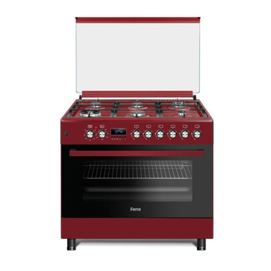 Ferre Premium Range 6 Burner Wok Red Body and Top- F9S60E7.PRI