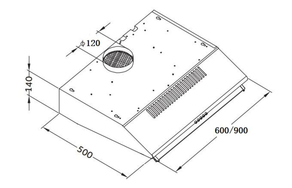 Falco 60cm Cooker Hood (Stainless Steel)- AR-60-903SS