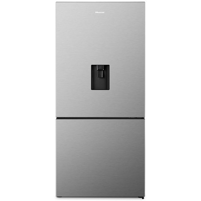 Hisense 458L Brushed Stainless Steel, Bottom Freezer With Water Dispenser, A+,No Frost- H610BS-WD