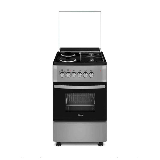 Ferre 50x60 Free Standing Gas/Electric Cooker Silver- F5S22E3.FD.S