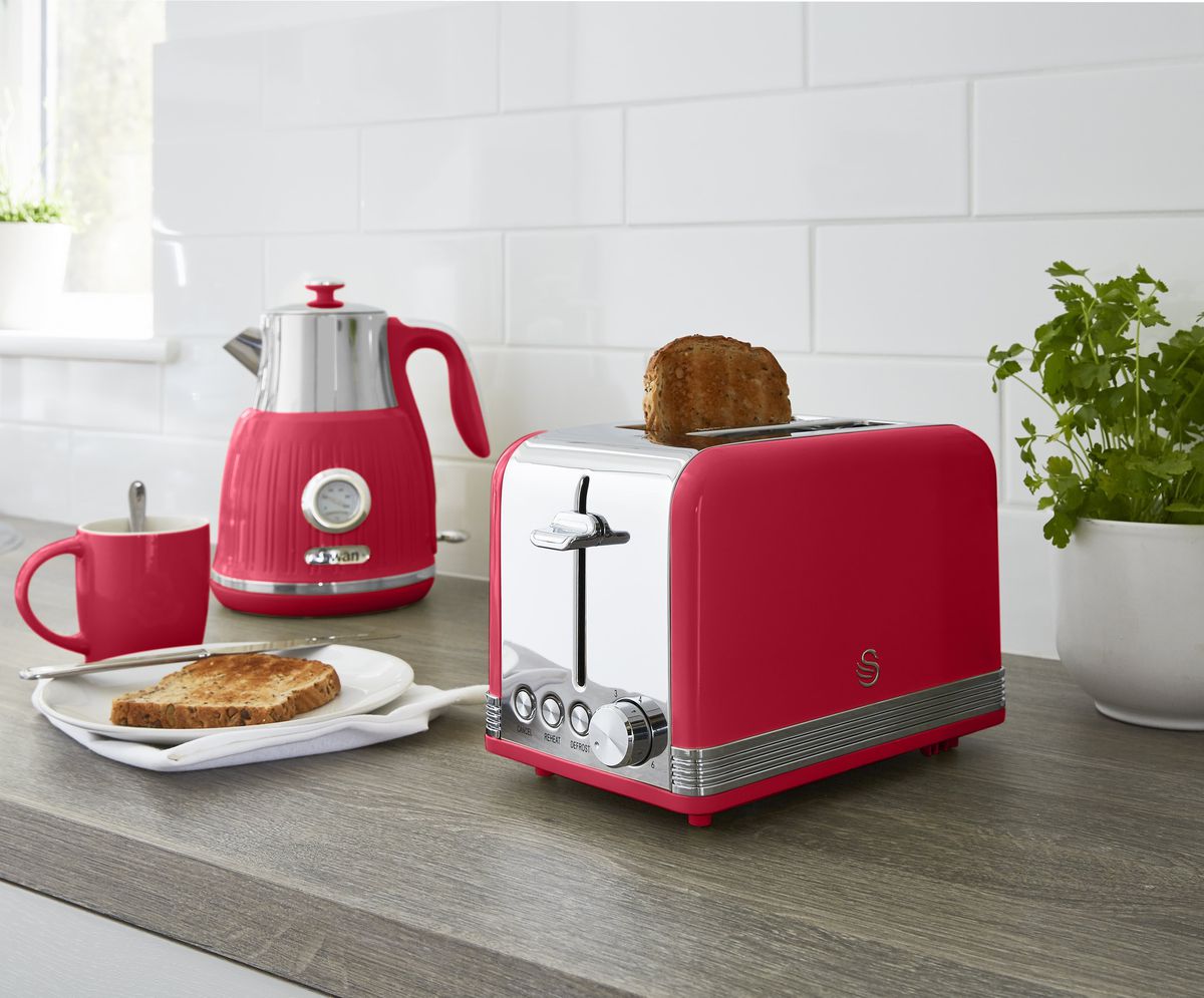 Swan Retro Red 2 Slice Toaster-SRT2R