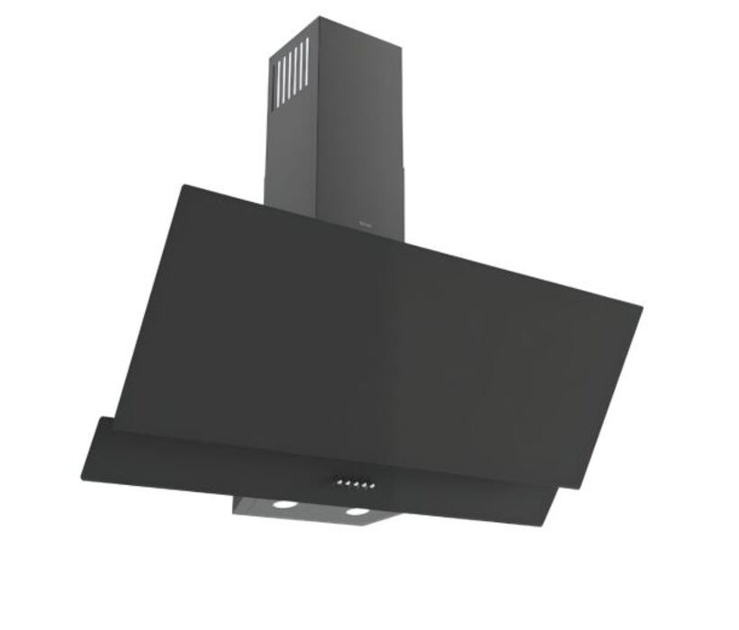 Ferre 90CM Angled Black Glass Cooker Hood- D002