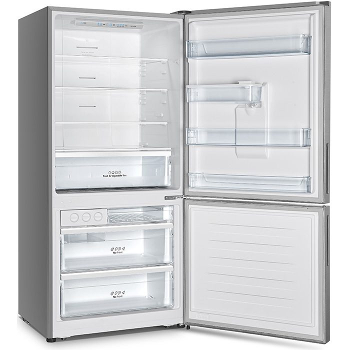 Hisense 458L Brushed Stainless Steel, Bottom Freezer With Water Dispenser, A+,No Frost- H610BS-WD