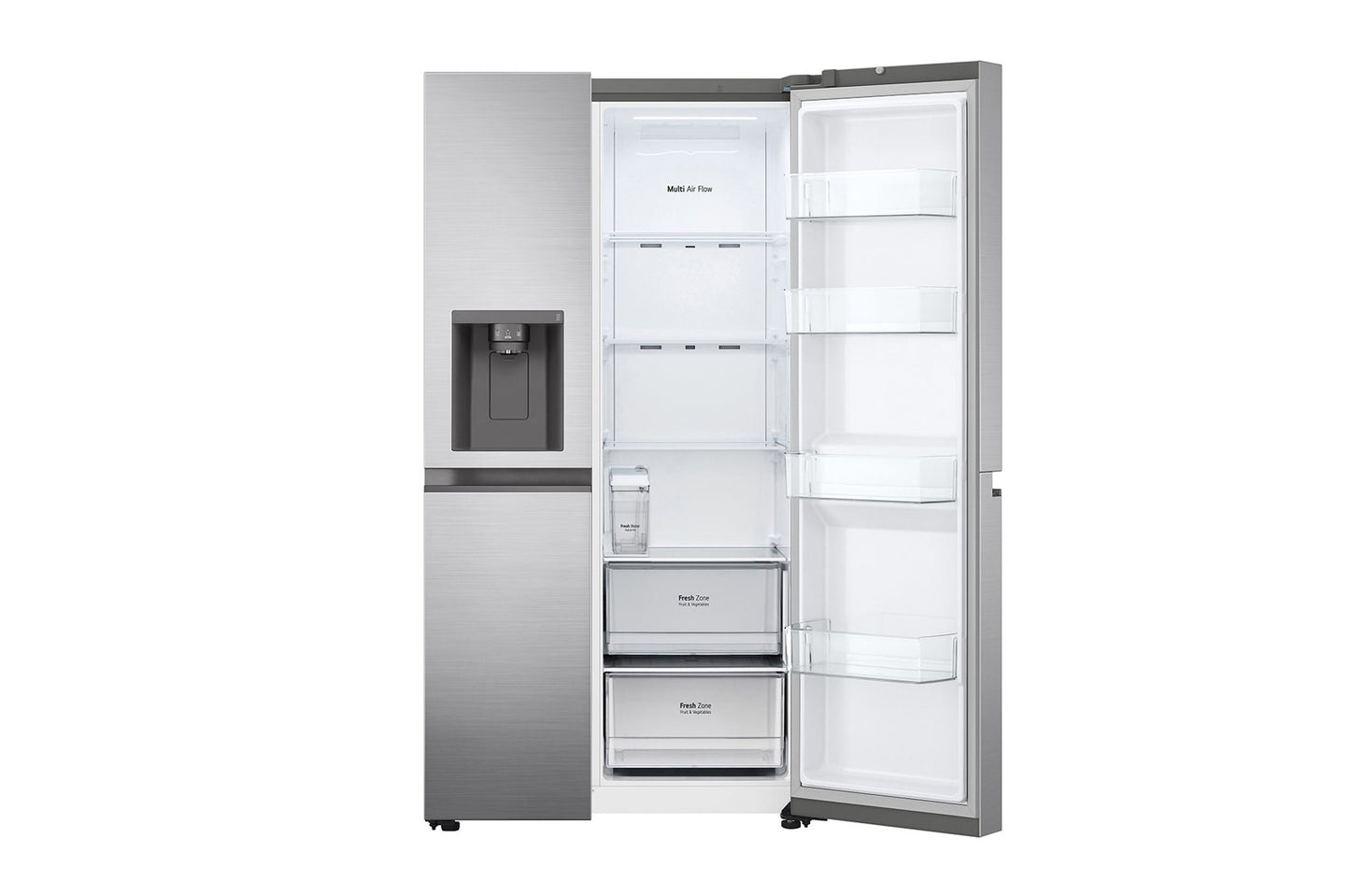 LG 617L Nett Side By Side Fridge With Water & Ice Dispenser - Platinum Silver 3-GC-L257SLXL.APZQESA